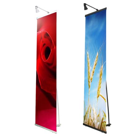 Afbeeldingen van L-banner Madrid 90 x 200 cm (Alu)
