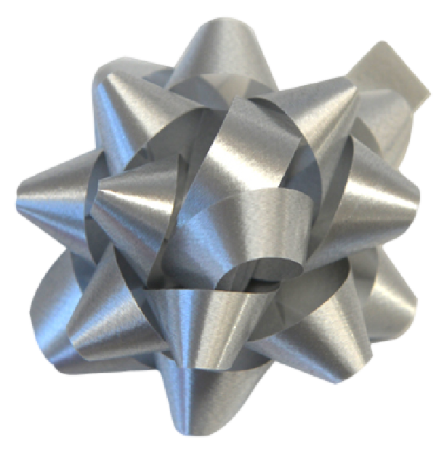 Afbeeldingen van Starbows met plakker 10mm x D50, Zilver