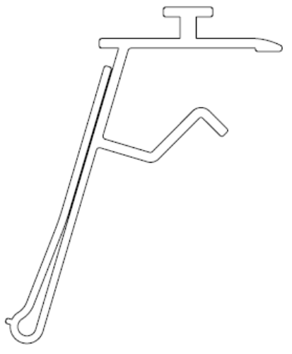 Toon details van Glasstrip 26 x 999 mm met geleiderail Afbeeldingen van Glasstrip 26 x 999 mm met geleiderail
