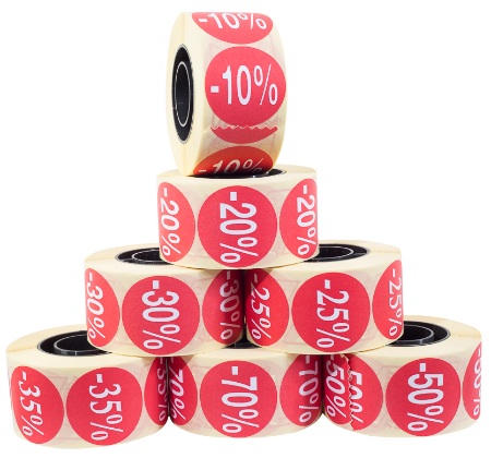 Afbeeldingen van Kortingssticker -20% 35mm, permanent