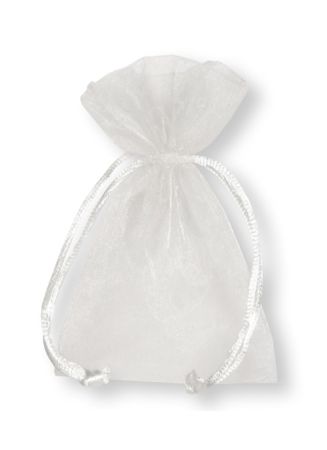 Afbeeldingen van Organza zakje 12x17cm, wit