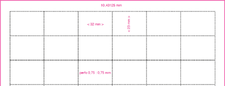 Afbeeldingen van Schapkaarten 32x23mm op A4 - 72 per vel (6x12)