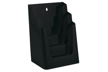 Afbeeldingen van Folderhouder meervoudig 3 vaks A4 zwart
