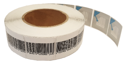 beveiliginglabel 30x30mm wit barcode