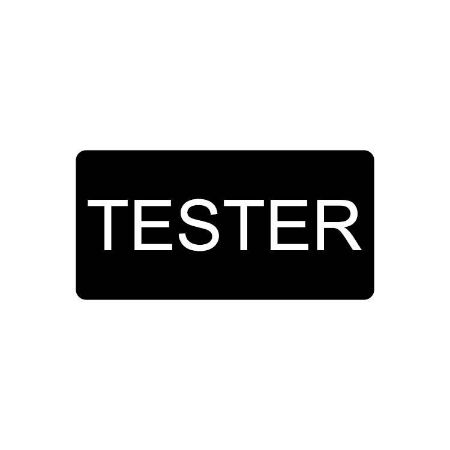 TESTER sticker zwart/wit 15x30mm Permanent