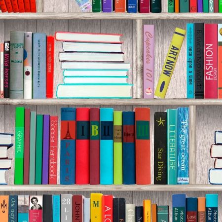 Afbeeldingen van Coated cadeaupapier 200m - Library