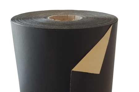 cadeaupapier, inpakpapier intens zwart - detail