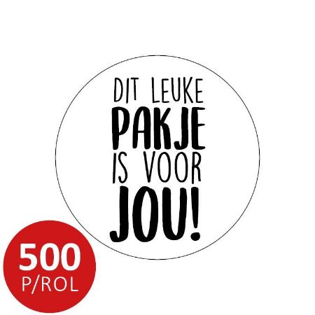 wensetiket - sluitstickers, cadeaustickers - Dit leuke pakje is voor jou