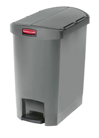 Rubbermaid Slim Jim End Step pedaalemmer 30ltr - Grijs