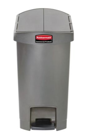 Rubbermaid Slim Jim End Step pedaalemmer 30ltr - Grijs