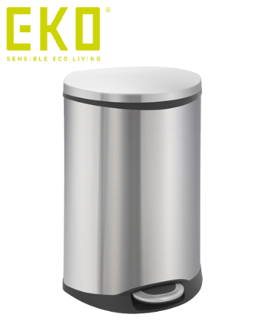 EKO Shell Bin pedaalemmer 50 ltr - Mat RVS