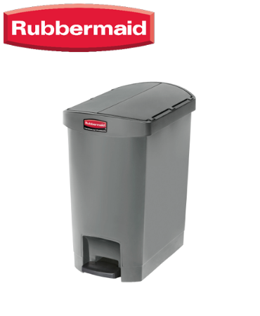 Rubbermaid Slim Jim End Step pedaalemmer 30ltr - Grijs