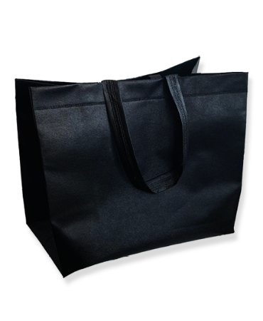 Non woven shopper - zwart 44x35x20cm, 10 stuks