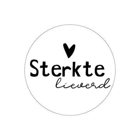 Sticker rond 40mm - Sterkte lieverd 250p/r