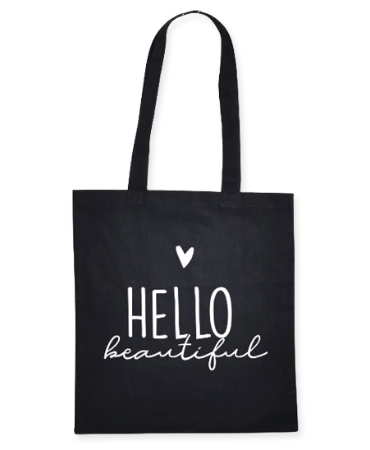 Canvas tas - Hello Beautiful 38x42cm, 10 stuks