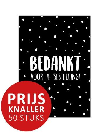 Wenskaart - Bedankt voor je bestelling