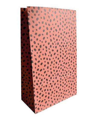 KP® Kraft papieren zakken - 101 Dots terra 18x8x30cm