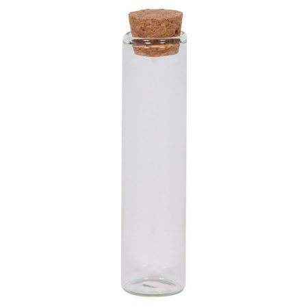 48 glazen potjes 40ml met kurk dop rond 25mm