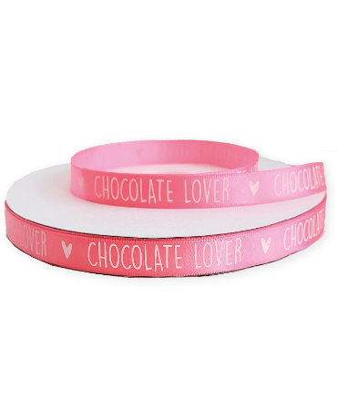 KP® Satijn lint 10mm - Chocolate Lover, rood 100m