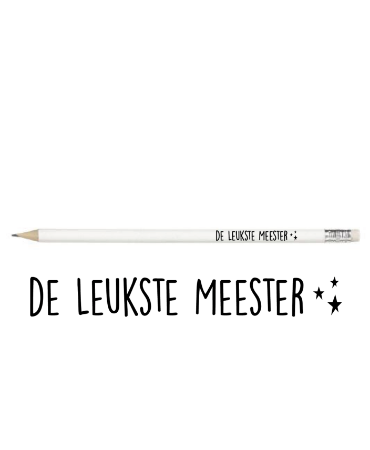 KP® Potloden - De leukste meester, wit - 25 stuks