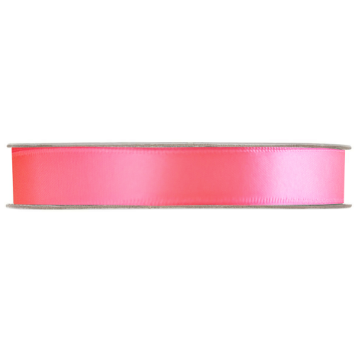 Satijnlint 15mm x 91m, Fluor roze Satijnlint 15mm x 91m, Fluor roze