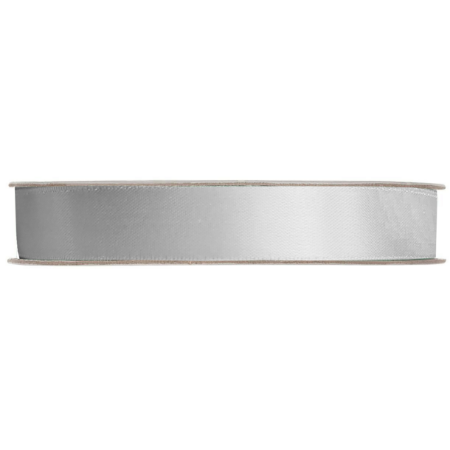 Satijnlint 15mm x 91m, Grijs