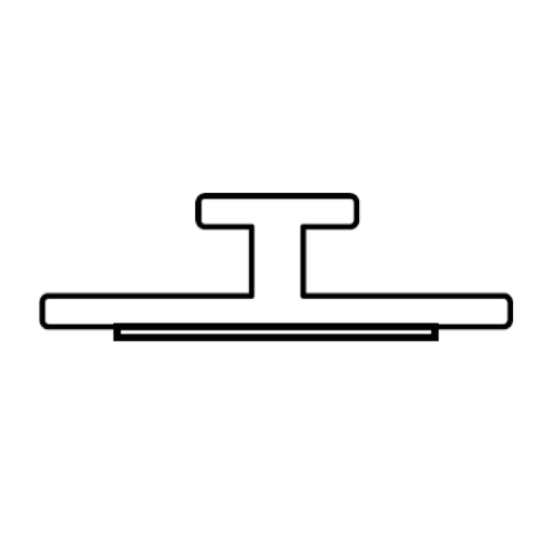 Geleiderail 999mm met tape 9mm Geleiderail 999mm met tape 9mm
