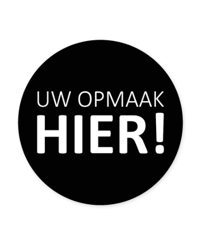 Raamsticker rond 50cm - Eigen ontwerp Gepersonaliseerde ronde raamsticker 50cm met eigen logo of ontwerp