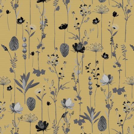Afbeeldingen van Kraft cadeaupapier 30cm 250m - Dried grass black/grey