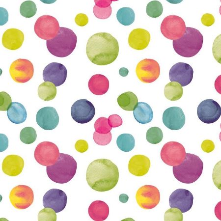 Afbeeldingen van Coated cadeaupapier 50cm 200m - Summer dots