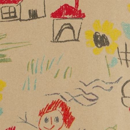 Afbeeldingen van Recycled cadeaupapier 30cm 250m - Wasco