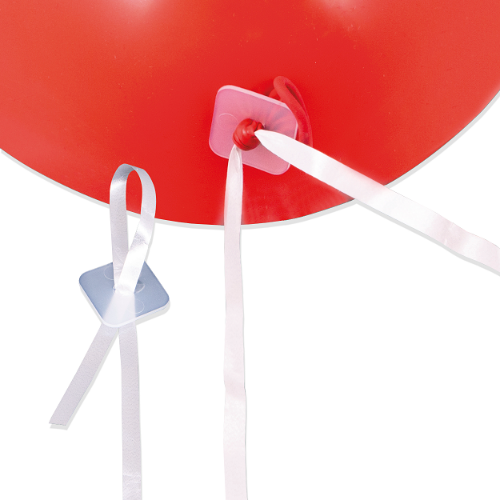 Ballonpolyband met snelafsluiter, wit 100stuks ballon, snelafsluiter