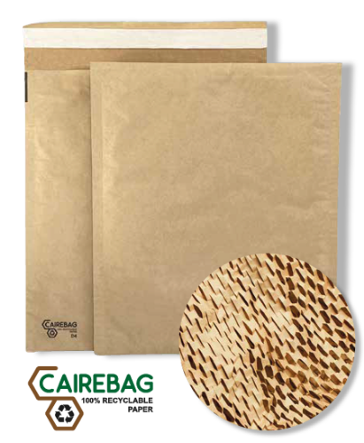 Papieren Verzendzakken Cairebag 180x265mm - 100stuks cairebag, verzendzakken, papieren verzendzakken, papieren envelop