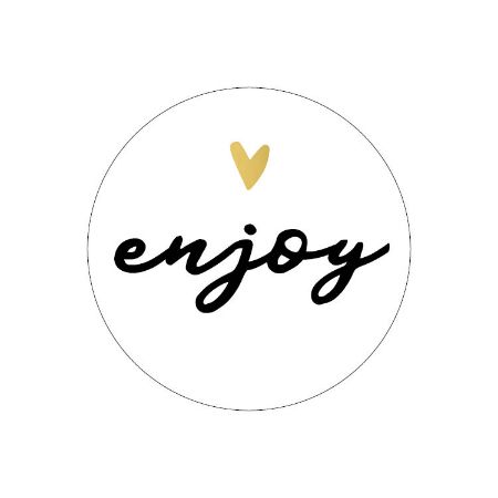 Sticker rond 40mm - Enjoy 250p/r