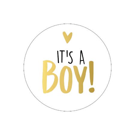 Sticker rond 40mm - It's a Boy 250p/r