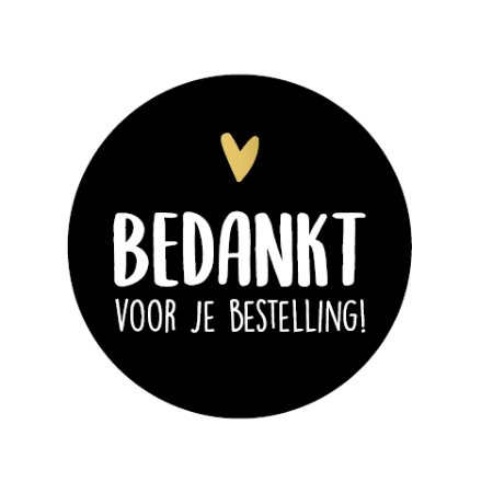 Sticker rond - Bedankt voor je bestelling!