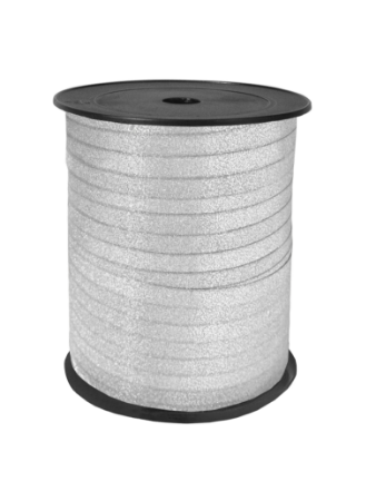 Glitter lint 6,5mm ZILVER