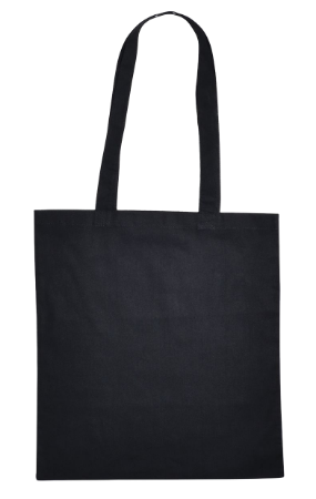 Canvas tas zwart 38x42cm, 10 stuks