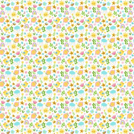 Afbeeldingen van Coated papier 200m - Sunny chicks