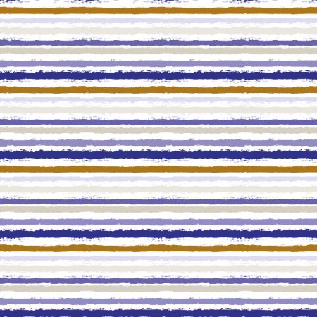 Afbeeldingen van Coated papier 50cm 200m - Painted stripes blue/gold