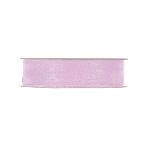 Organza lint met geweven rand 25mm 45m, Lila organza lint, lint, cadeaulint, geweven lint, weblint
