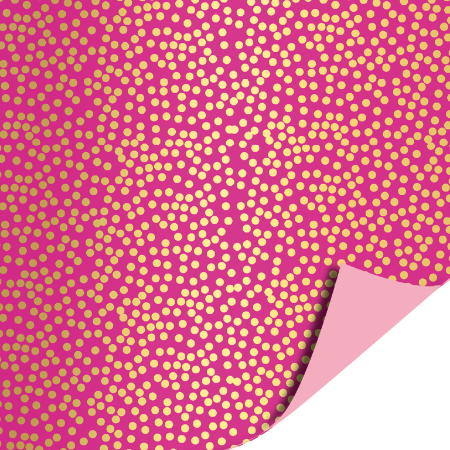 Afbeeldingen van Coated papier 50cm 100m - Minidots Pink AZ Uni Pink