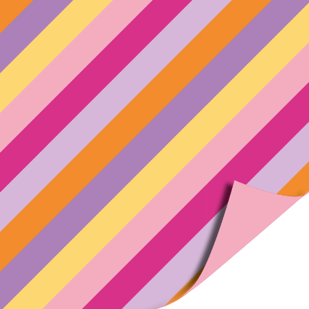 Afbeeldingen van Coated papier 50cm 100m - Stripes Pink AZ Pink