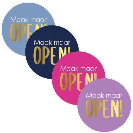 stickers, wensetiketten, sluitstickers, goudfolie