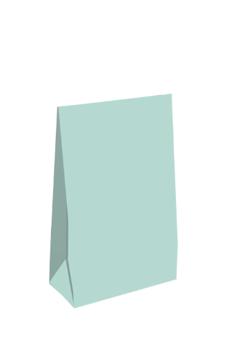KP® Gift bag - Uni Mint - 13 x 6 x 17,5 + 2,5cm, 25st gift bag, geschenkverpakking