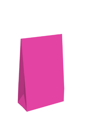 KP® Gift bag - Uni Pink - 13 x 6 x 17,5 + 2,5cm, 25st gift bag, geschenkverpakking