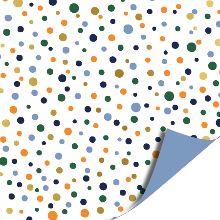 Coated papier 50cm 100m - Confetti feest AZ Blue
