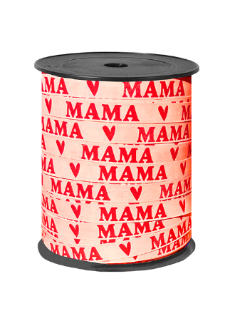 cadeaulint, bedrukt, paperlook, kadolint, mama, moederdag