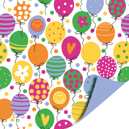 Afbeeldingen van KP® Cadeaupapier 30cm 100m - Balloons