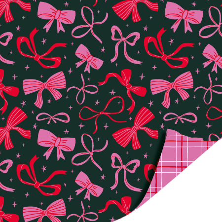Afbeeldingen van KP® Cadeaupapier 70cm 100m - Christmas bows